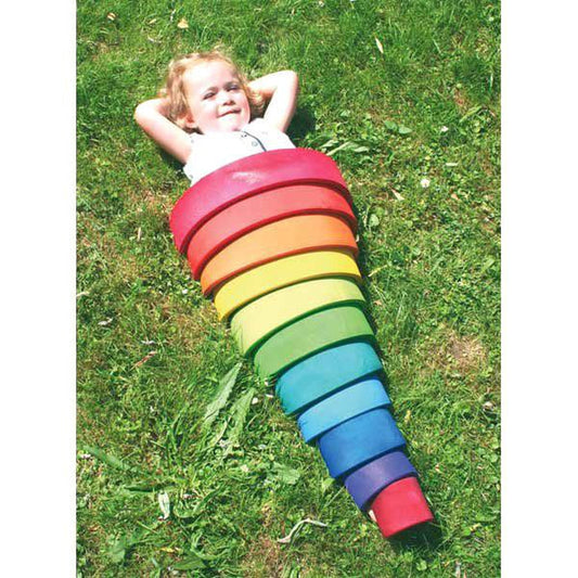 Large wooden rainbow stacker