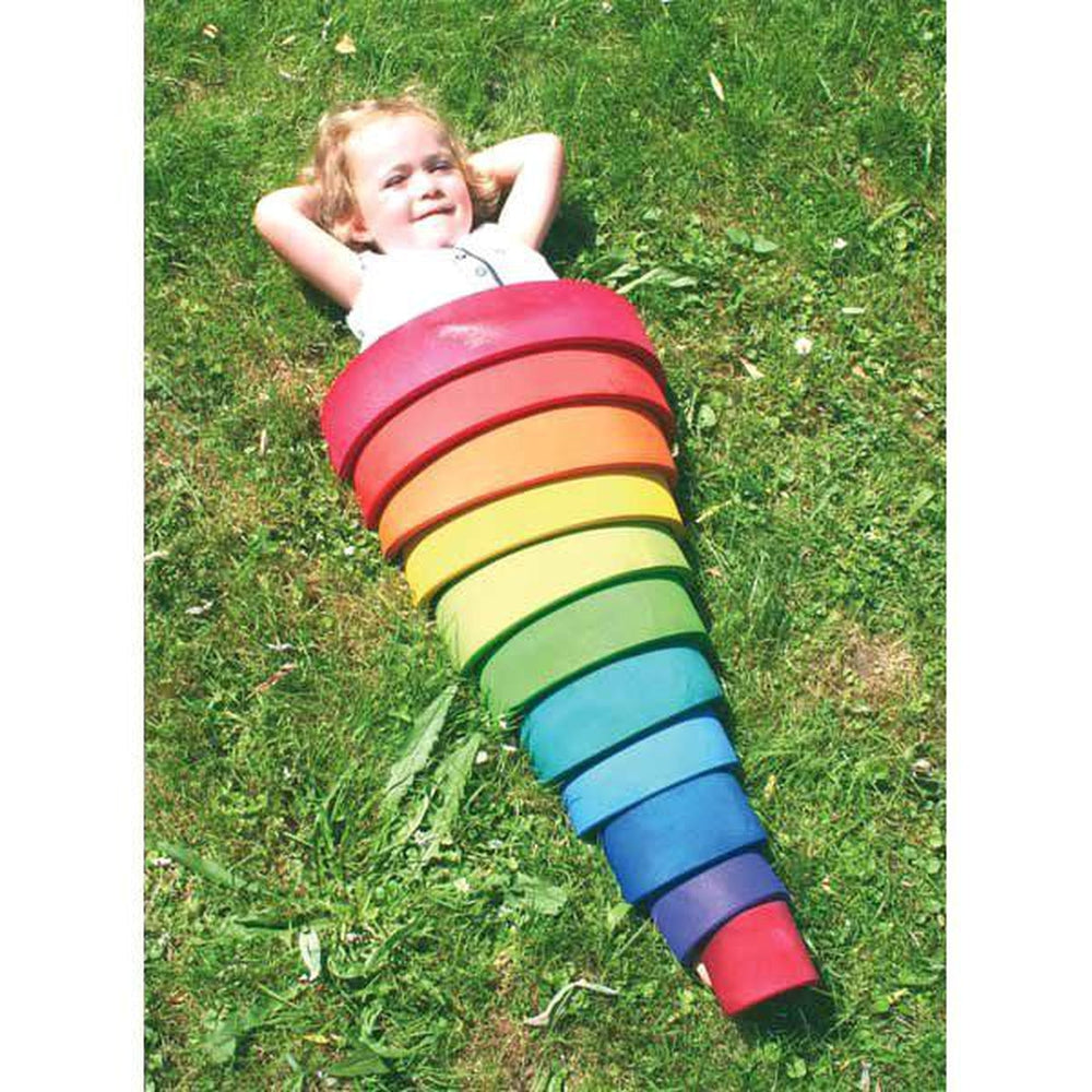 Large wooden rainbow stacker