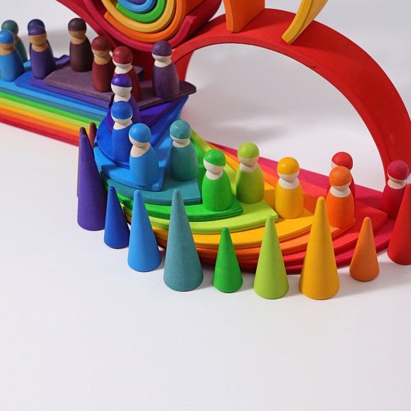 Large wooden rainbow stacker