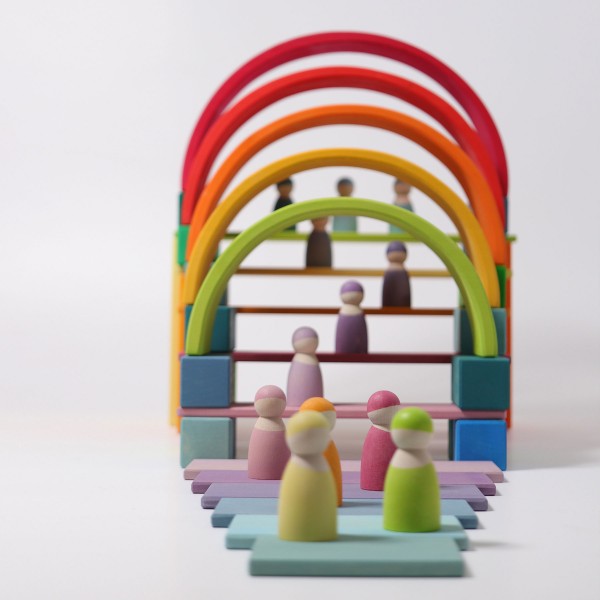 Large wooden rainbow stacker