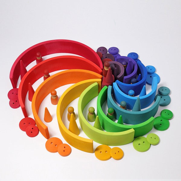 Large wooden rainbow stacker
