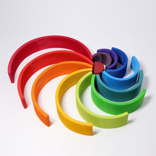 Large wooden rainbow stacker